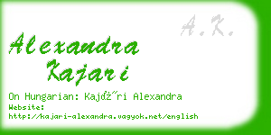 alexandra kajari business card